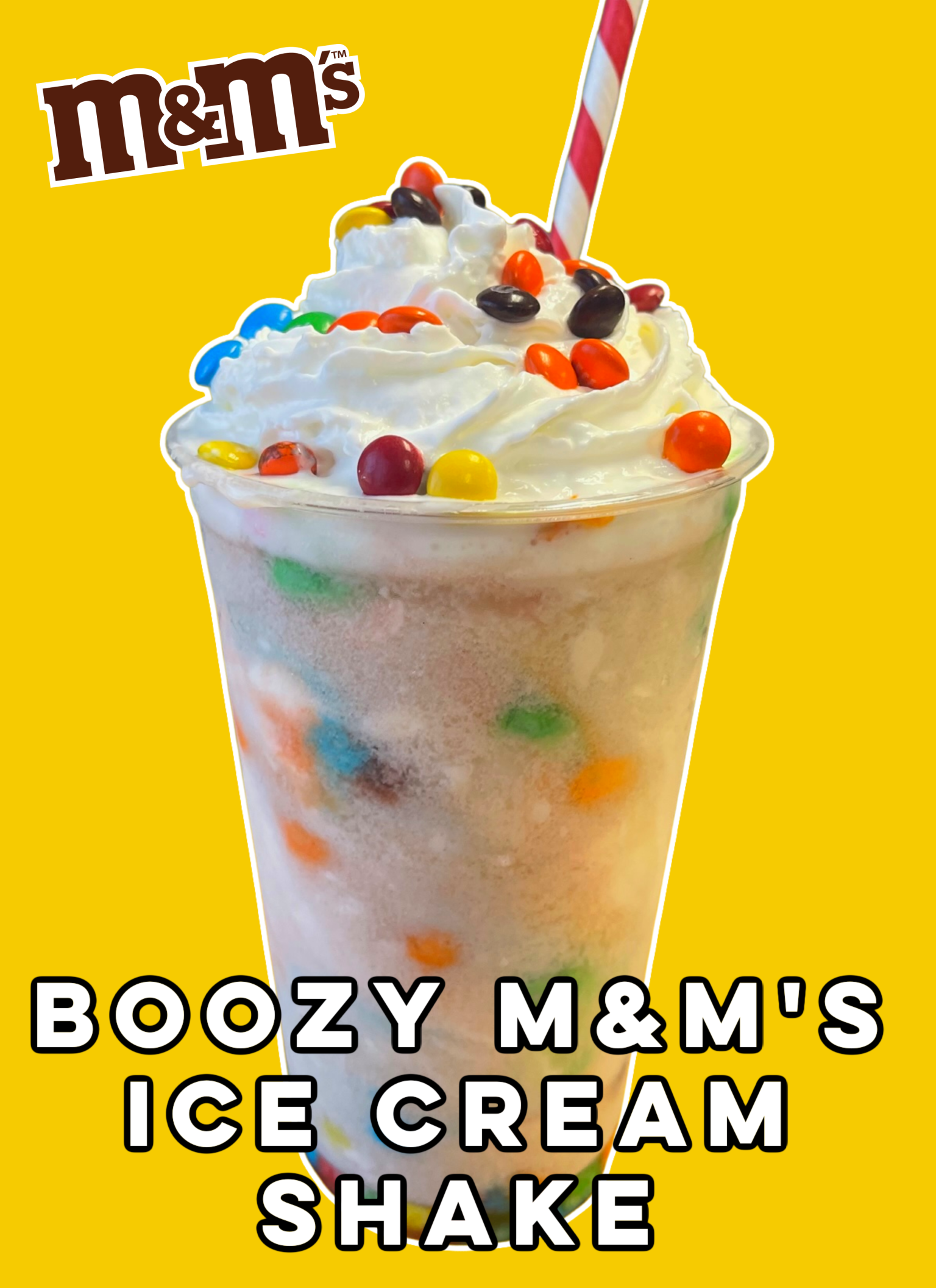 Boozy M&M's Ice Cream Shake