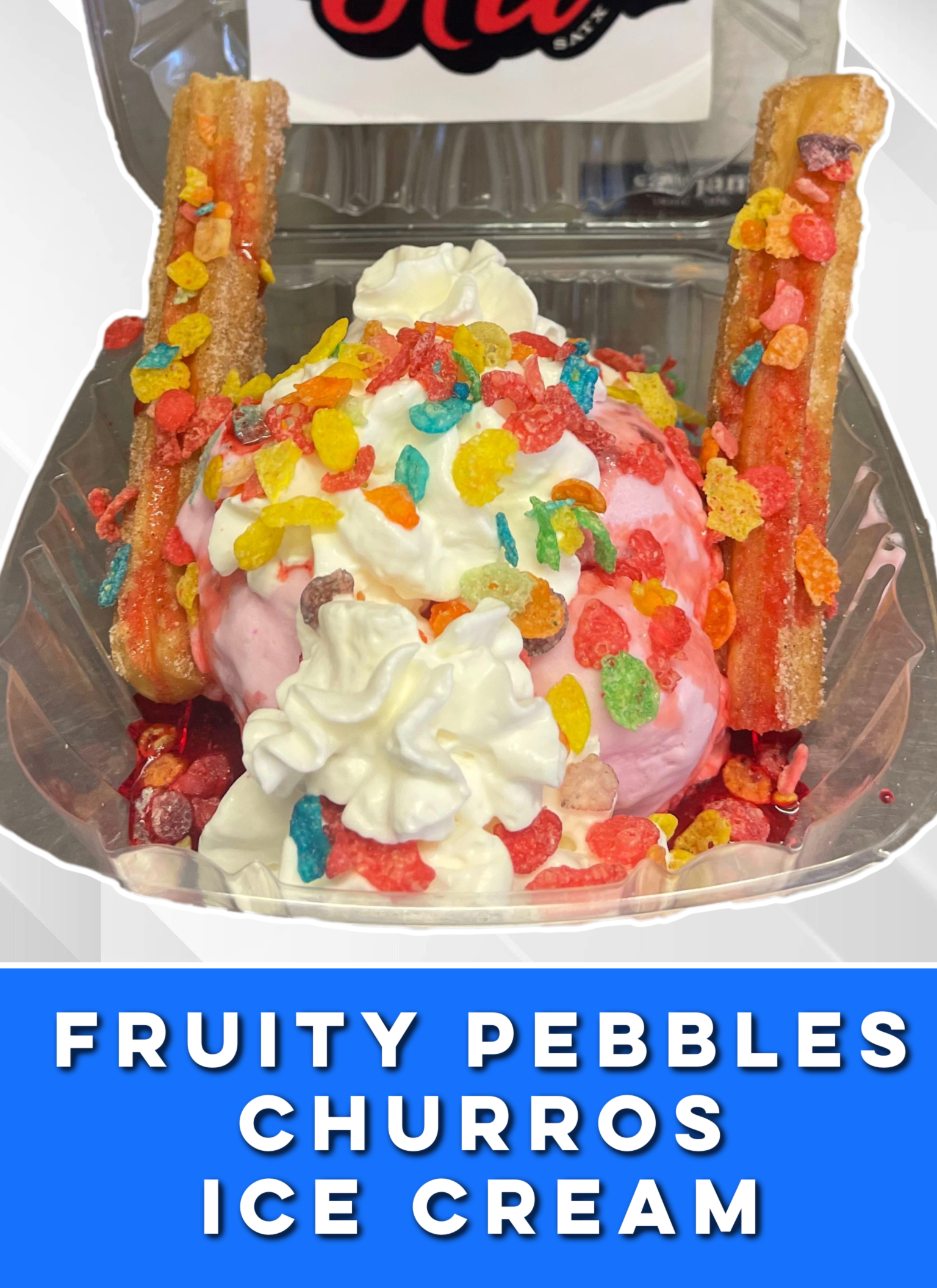 Fruity Pebbles Churros Ice Cream