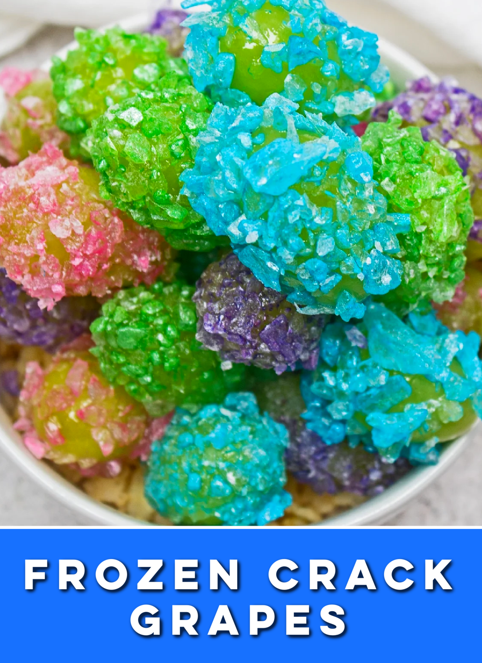 Frozen Crack Grapes with Pop Rocks
