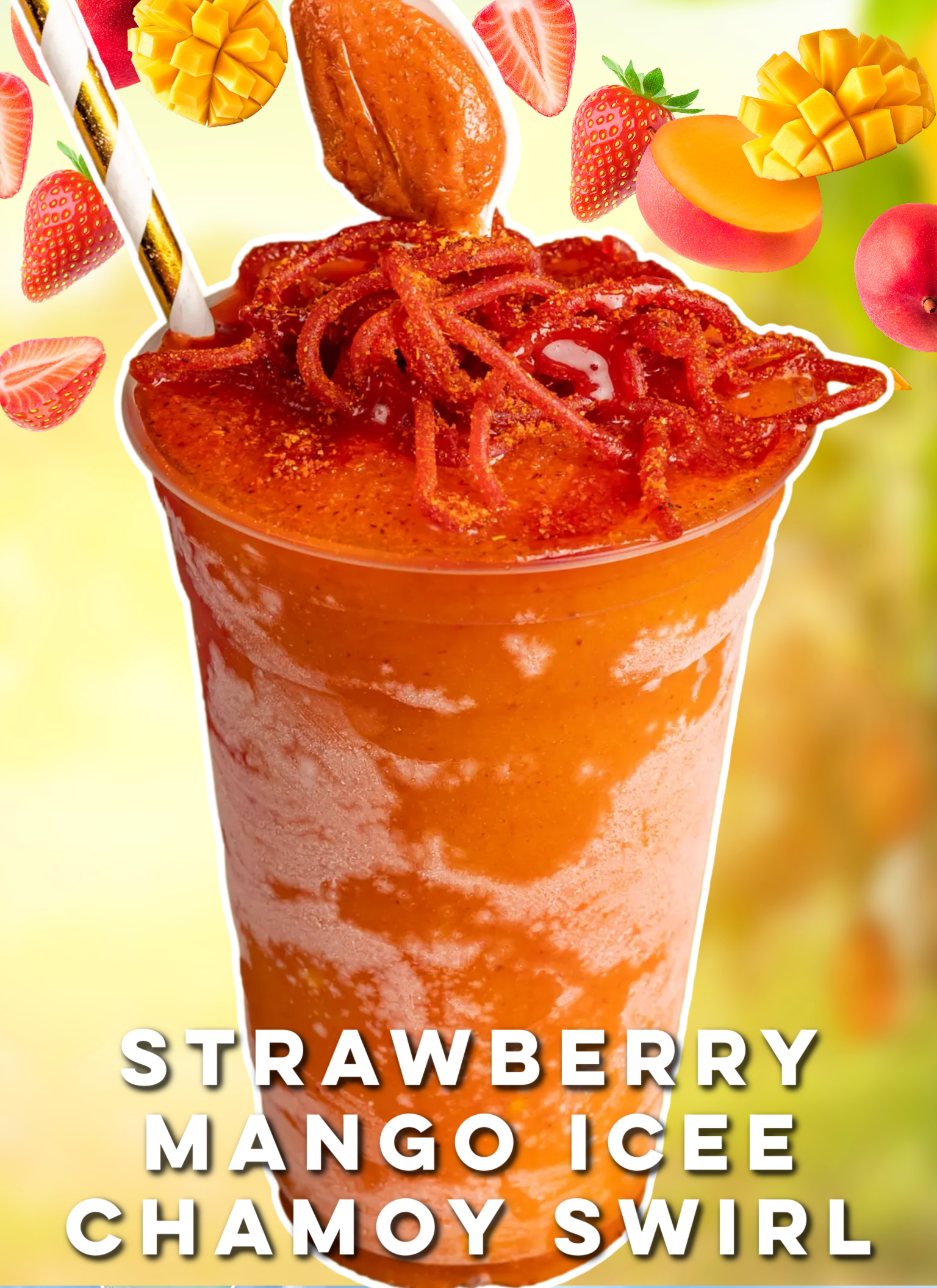 Strawberry Mango Icee Chamoy Swirl
