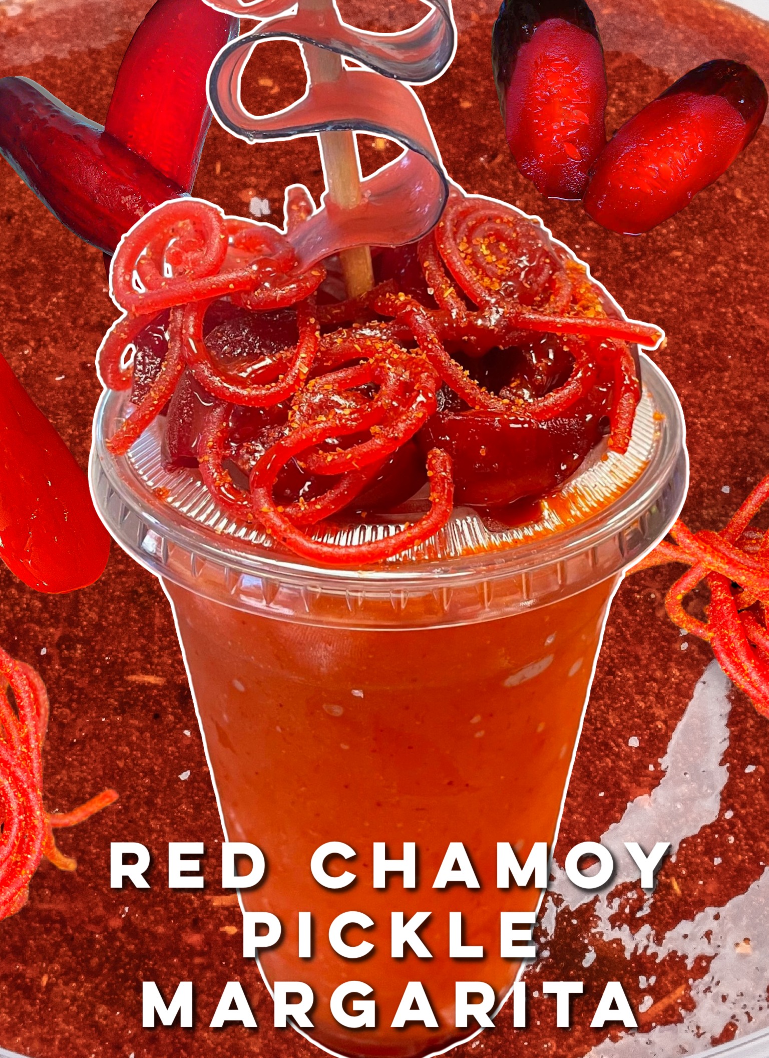 Red Chamoy Pickle Margarita