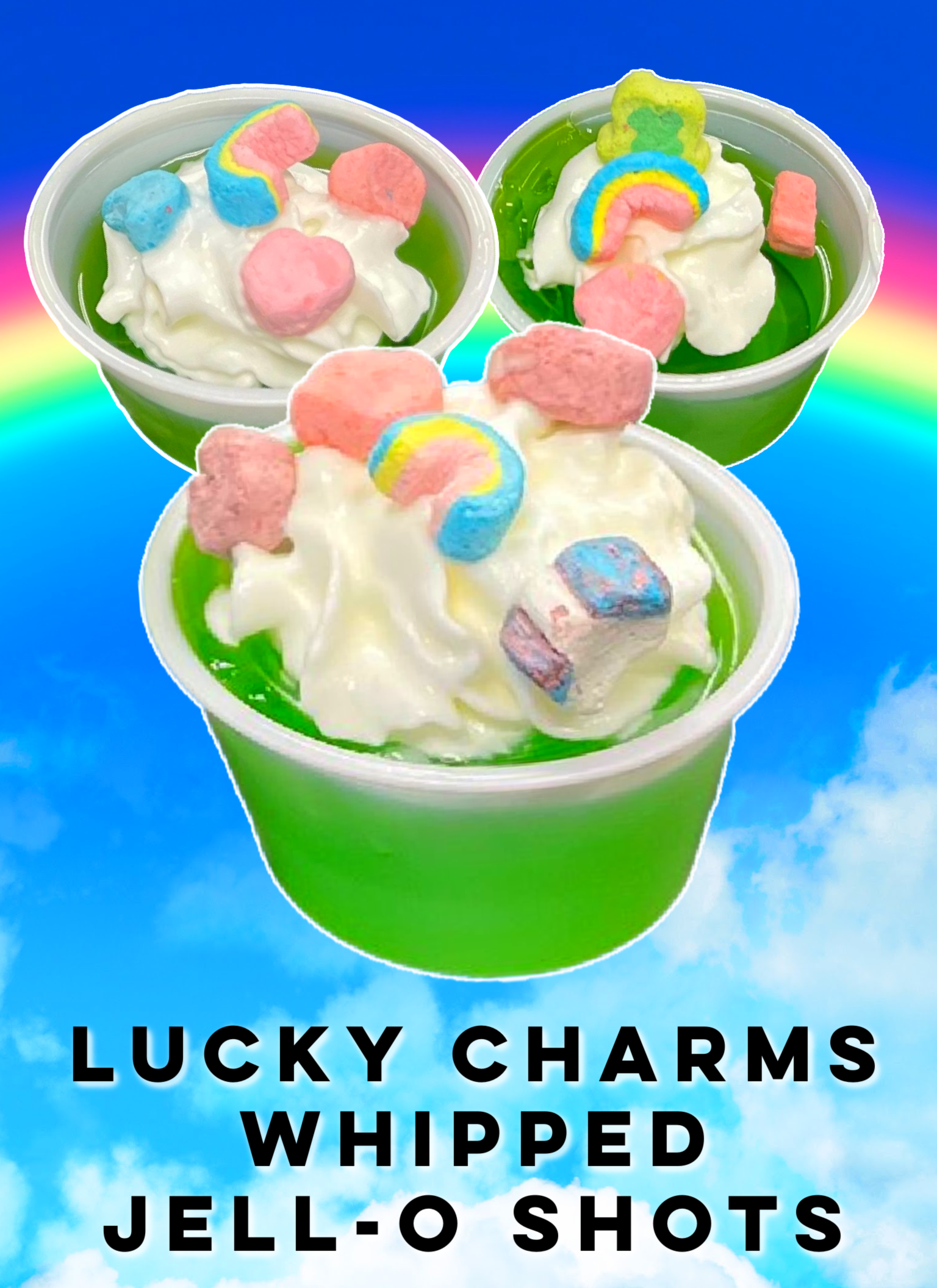 Lucky Charms Whipped Jell-O Shots