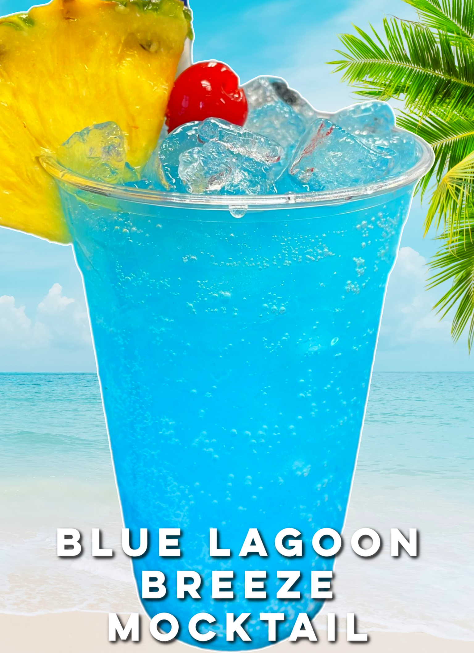 Blue Lagoon Breeze Mocktail