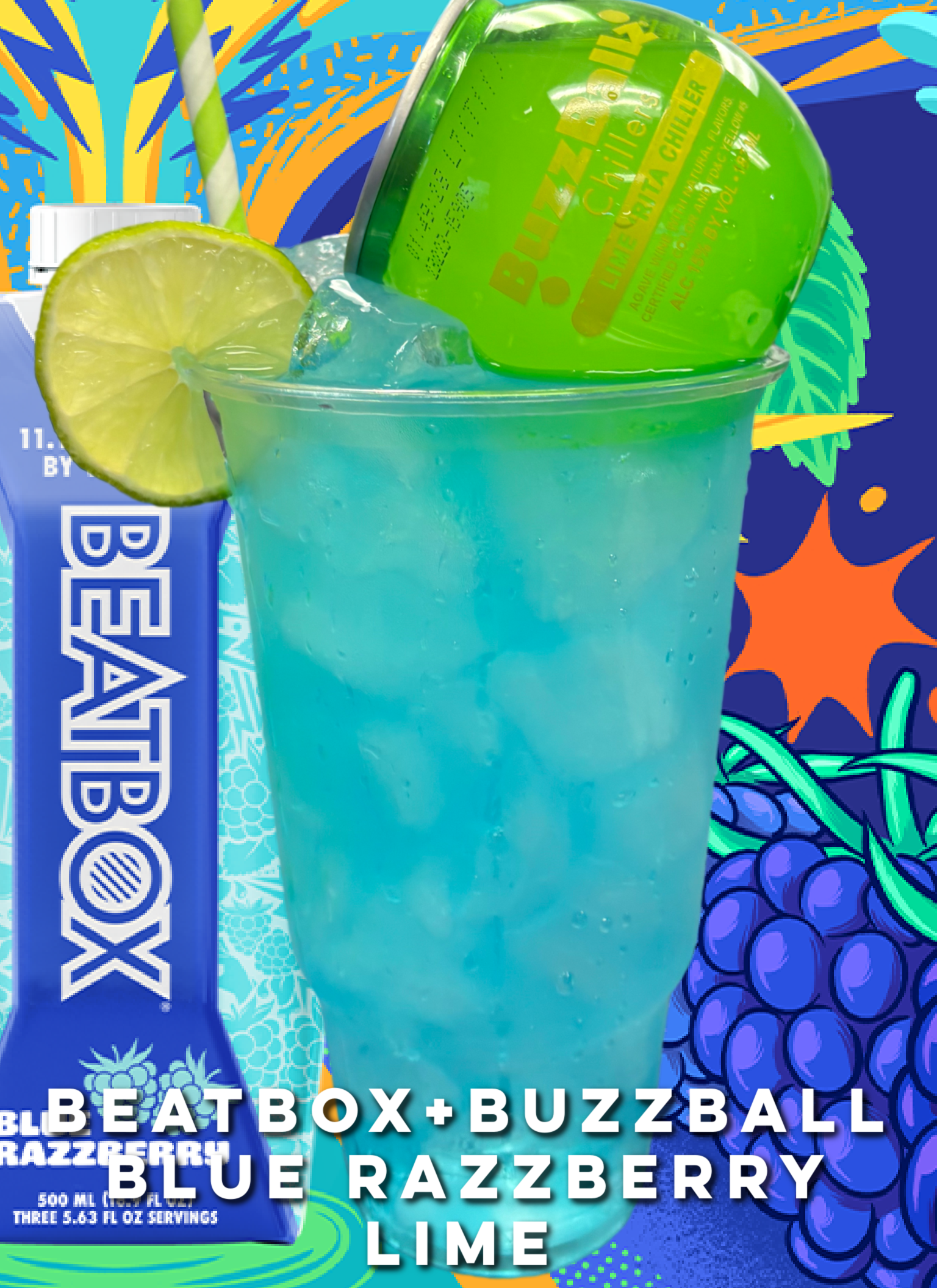 Beatbox+BuzzBall Blue Razzberry Lime