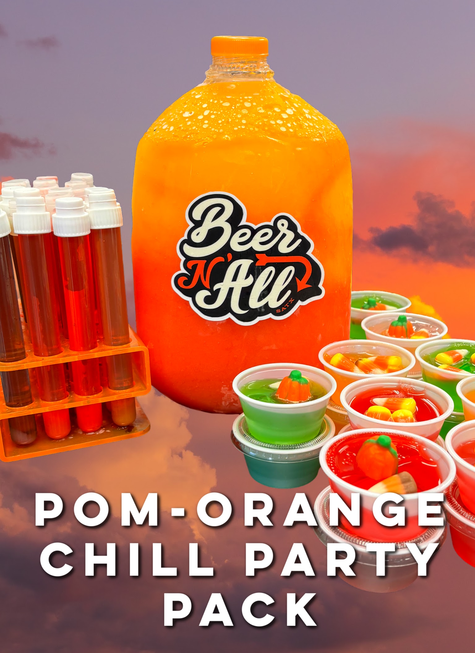 Pom-Orange Chill Party Pack