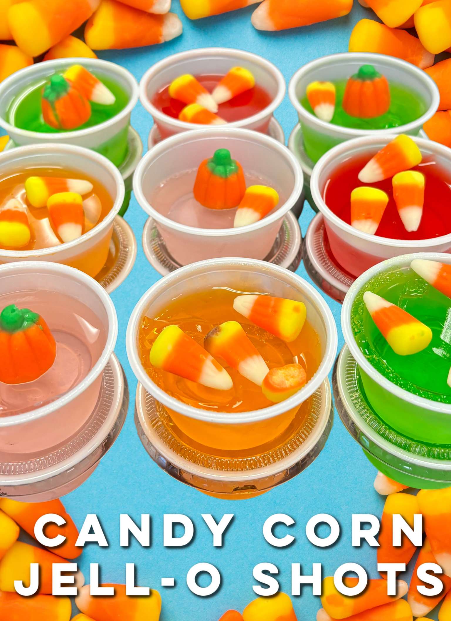 Candy Corn Jell-O Shots