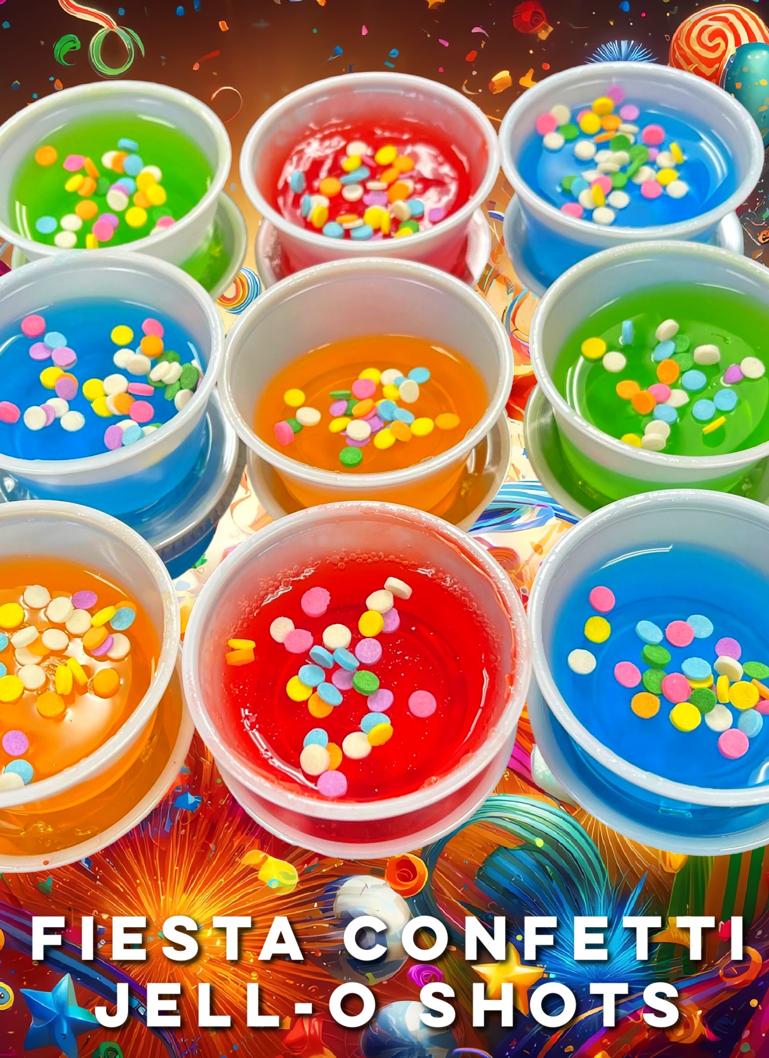 Fiesta Confetti Jell-O Shots