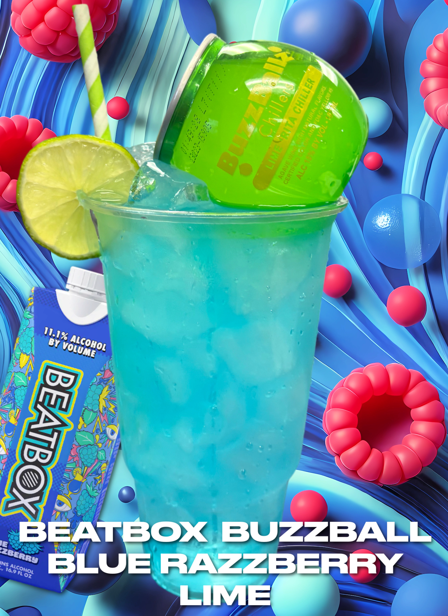 Beatbox+BuzzBall Blue Razzberry Lime