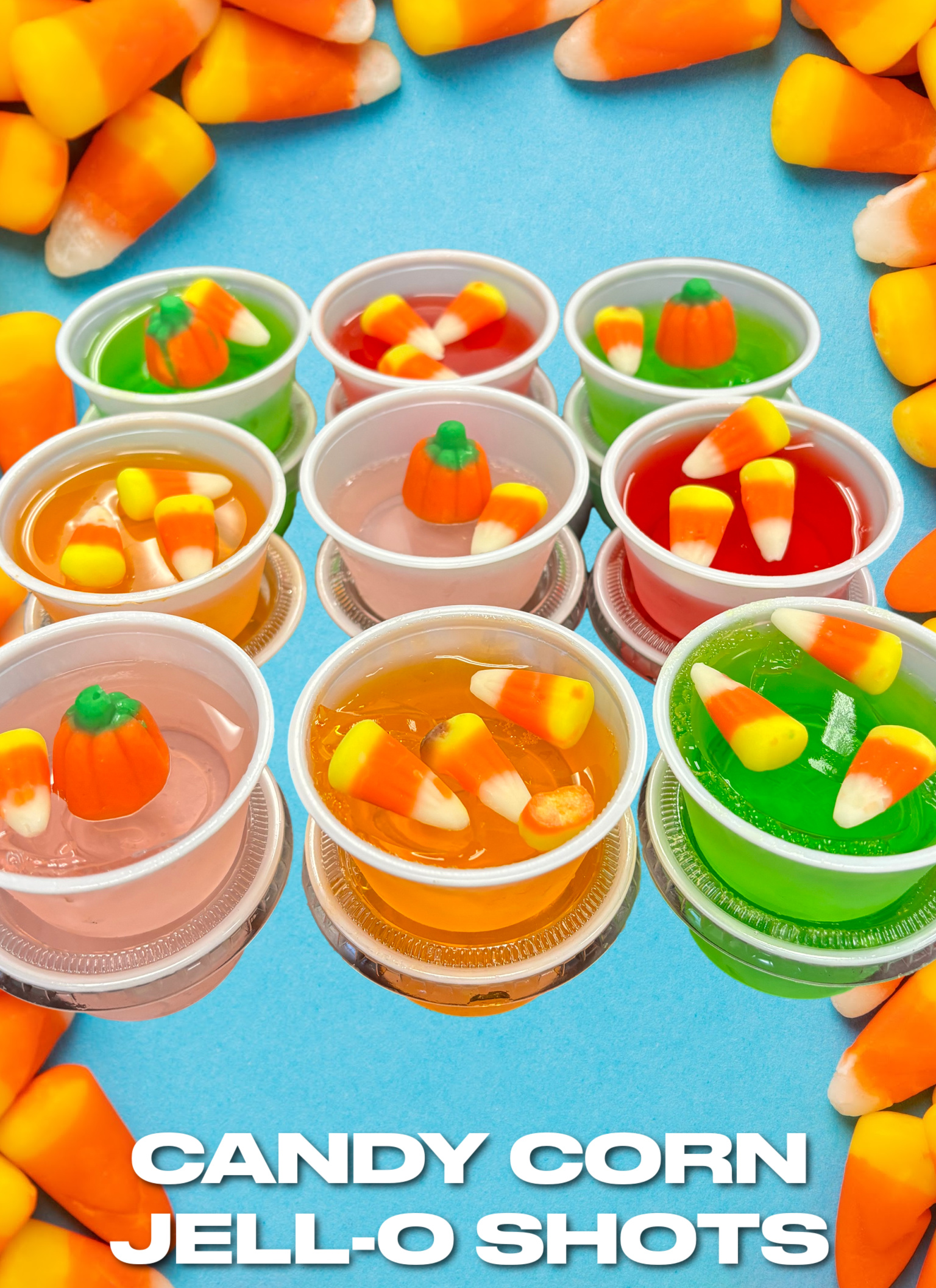 Candy Corn Jell-O Shots