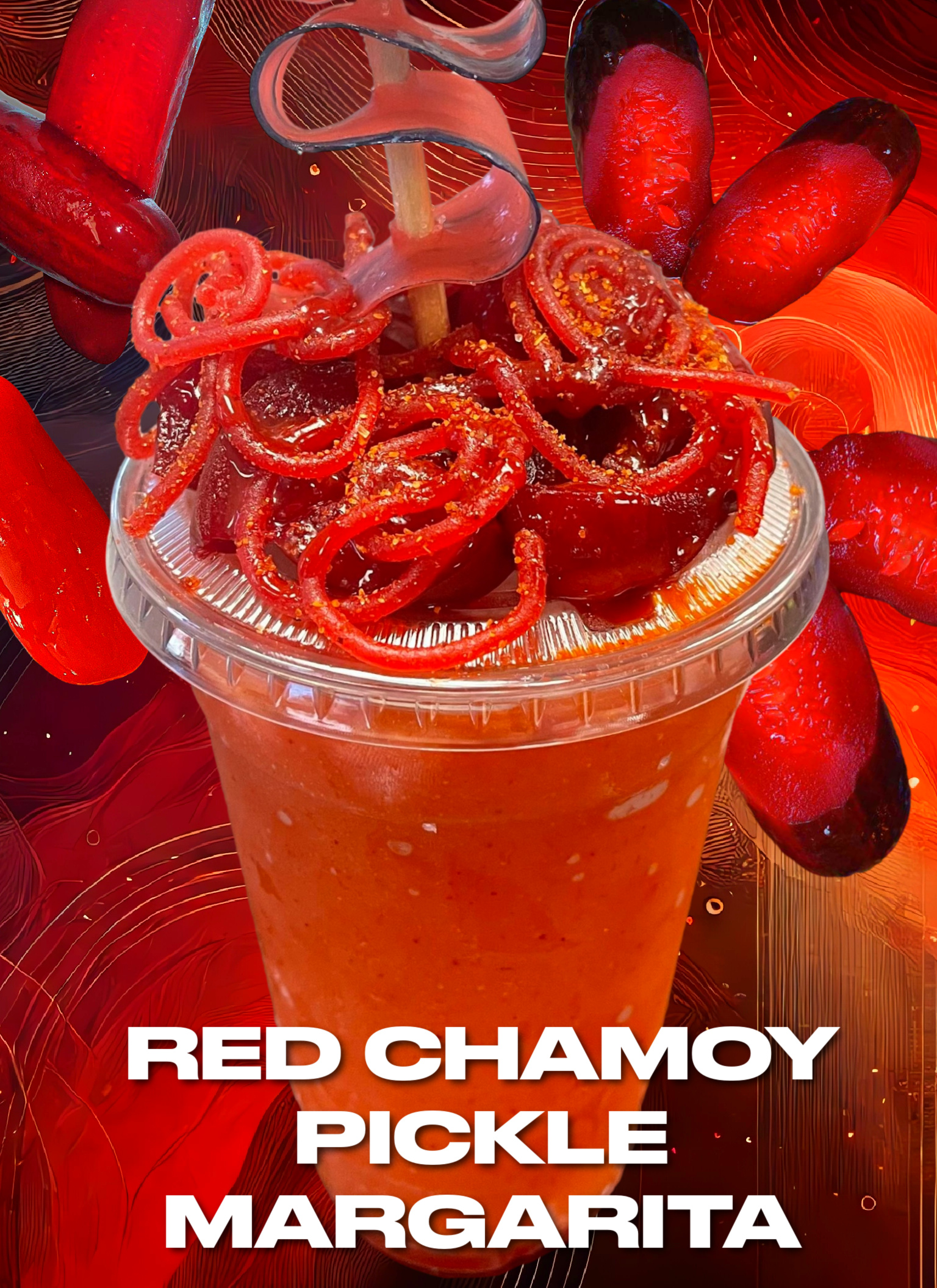 Red Chamoy Pickle Margarita