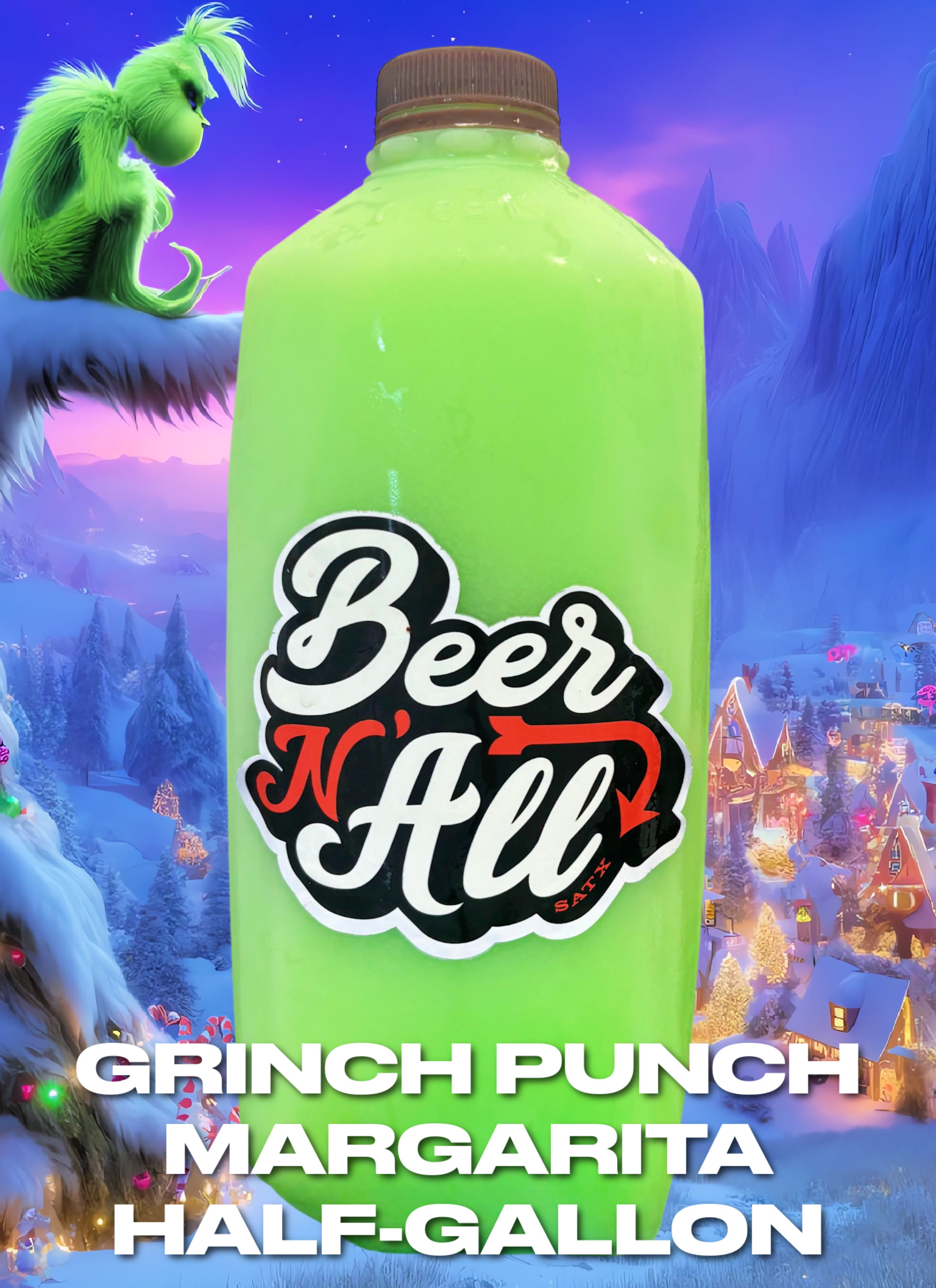 Grinch Punch Margarita Half-Gallon